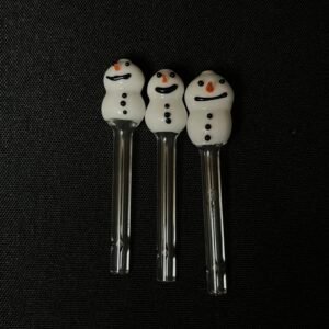 Piteira de Vidro Boneco de Neve