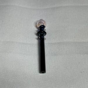 Piteira de Vidro Tubo Preto com Bocal Bolha